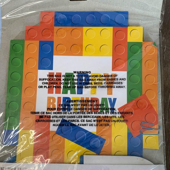 Lego blocks Birthday party decor banner + centerpiece Legos boys girls - Picture 3 of 4